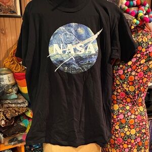 NASA Black Graphic Tee for Men